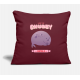 Love The Chubby Animals #3 Burgundy Pillow